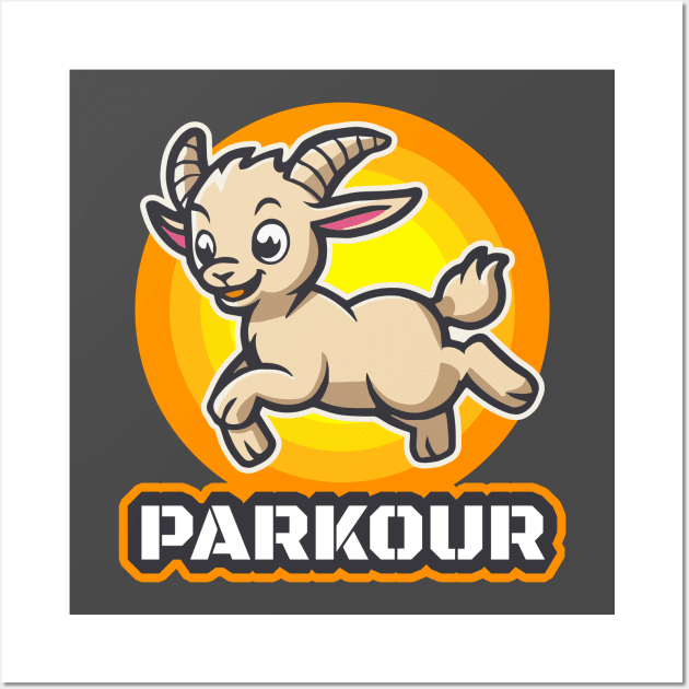 Yard Goat Parkour Wall Art by PureJoyCraft